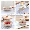 Bowls Japan Style Bamboo Plant Hand Painted Small Ceramic Porcelain Tableware Under Glazed Snack Sauce Kitchen Fruit Bowl Drop Deliv Dhsdd