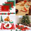 Christmas Decorations Placemats Coasters El Restaurant Home Can Halloween Felt Placemat Drop Delivery Garden Festive Party Supplies Dh6Tl