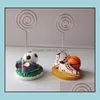 Autres Fournitures de fête d'événement 100pcs Design à la mode Résine Basketball Place Titulaire de la carte Sports Thème Faveurs de mariage Anniversaire T DHDSG