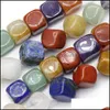 Pedras Cristal natural 10mm quadrado semiprecioso Turquoise Rose Quartz Chakela Pearl Beading para Brios de J￳ias de J￳ias Delive Delive Dh2tk