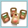 Geschenkverpackung Kraftpapier Obsthalter Einweg-Apfel-Orangen-Pfirsich-Griffhalter Takeaway Single Double Fruits Geschenke Verpackung Sn4150 DHR8A