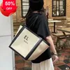 Designer Bag Summer Canvas Tote Stor bokstav Enstaka axel underarm 2023 New Women's Leather Leisure Triumphal Arch Factory Direct Sale Luxury Handväskor