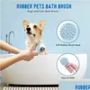 Dog Grooming Pet Shower Head Bath Brush 2In1 Cat Spa Mas Comb Soft Sile Petshower Hair Cmob Cleaning Tool Drop Delivery Home Garden S Dhxlr