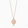 Collares colgantes moda Por favor regrese al collar de la llave del corazón de Nueva York Original 925 Sier Love Charm Women Women Jewelry Regalo Dhmwo