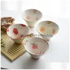 Bowls Japanese 5Inch Ceramic Tableware Rice Soup Bowl Commercial Hat Home Restaurant Kitchen Cute Dinner Ware 1Pc Drop Delivery Gard Dhypa