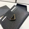 Luxury Designer Card Holder äkta lädermynt Purses Fashion Womens P Coin Purse Mens Key Ring Credit Cards Wallet Bag Travel Documents Passport Holders