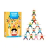 Sorteren Nesting Stacking Toys 12 stuks HOUTEN HERRES ACROBATISCHE NCING BLOOKS SPELLEN Games Toddler Educatief voor kinderen Drop Lever Dhozd