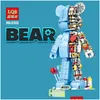كتل أعلى بيع 1160pcs نموذج الدب مع إبداع الضوء الإبداعي 3D بناء ديي تعليمية الهدايا المصنوعة يدويا ل ADT دون أو dhnof