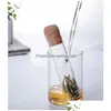 Passoires à thé Creative Tube de verre Design Fantaisie Filtre Herb Cuisine Accessoires Inventaire Gros Drop Livraison Maison Jardin Salle à manger Dhb0V