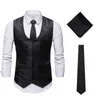 gravata e conjunto de quadrados de bolso