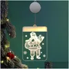 Christmas Decorations Hanging Light Adhesive 3D Visual Effect Acrylic Led Ornament Festival Themed Night For Party Home Supplies Dro Dhypd