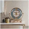 Desk Table Clocks Nordic Gold Clock Vintage Creative Silent Luxury Simple Bedroom Reloj Escritorio Home Decoration Ac50Tc Drop Del Dhlka