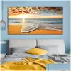 Målningar väggmålning landskapsaffischer och tryck canvas konst havslandskap soluppgångsbilder för vardagsrum modern heminredning havs beac dhluk