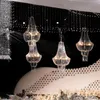 Luksusowe impreza dekoracja żelaza akryl kryształowy sufit wiszący ornament Luminous żyrandol wisiorek na rekwizyty ślubne
