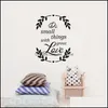 Wall Stickers Romantic Love Pvc Letter Leaves Art Sticker For House Bedroom Decor Living Room Wallpaper Home Decoration Drop Delivery Otax1