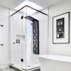 Badrum diskbänk kranar led lätt duschpanel vattenfall regn digital display kran set spa massage jet column mixer kran tornsystem 221111