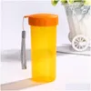 Waterflessen draagbaar licht gewicht praktische plastic cup drinkfles voor buiten sport transparante handige druppel levering huis ga dhyep