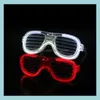 Inne imprezy imprezowe zapasy Halloween LED Shutter Fl Light Square Love Glass Fashion For Club Drop dostaw