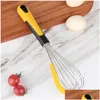 Matlagningsredskap Ny Sile Manual Egg Beater Rostfritt st￥l Mixer Milk Frother Cake Whisk Bakning Tool Drop Delivery Home Garden Kitc Dhcjj