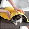 Chat toilettage animal absorbant serviette chien augmenter serviettes de bain séchage rapide essuyer magasin fournitures vente en gros livraison directe maison jardin Dhb58