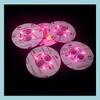 Décoration de fête Colorf Round Coasters Remplaçable Batterie Led Light Up Bouteille Autocollants Mode Coupe Bas Autocollant Sn1011 Drop Deliv Dhqwn