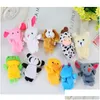 Puppets norepeat 10 pcs mix Finger Baby Mini Animals Hand Hand Doll Doll Toys Plush for Children Homes Drop Delive dhalf