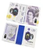Prop Money Toys Livres britanniques GBP British 10 20 50 faux billets commémoratifs jouet pour enfants cadeaux de noël ou film vidéo255R6527970