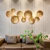 Wandlamp Noordelijke koperen lotus blad post moderne persoonlijkheid gouden sconce slaapkamer bedkamer bed creativiteit lichten g9 led