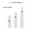 Vide rechargeable blanc haute qualité airless pompe à vide bouteille en plastique crème lotion conteneur Tube pour voyage 15 30 50 ML