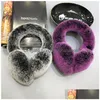 Headbands Warm Earmuffs For Winter Soft Whole Fur Rex Rabbit Hair Fashionable Mticoloured Plush 221107 Drop Delivery Jewelry Hairjewe Dhg5I