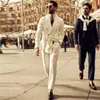 Tuxedos de casamento Duas pe￧as Slim Fit Double Double Men's Prom Terno de Berquinho Tuxedos para Melhor Man Man Jacket Pant