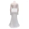 Plus Size Dresses 4XL 5XL For Women Beaded White Black V Neck High Waisted Floor Length Sexy Evening Night Party Luxury Dress