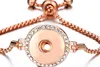 New Rose Gold 18mm Snap Bracelets European Charm Bead Bangle & Bracelet Fashion Jewelry For Women Men