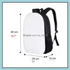 لوازم Office Office Schools Wholesale Sublimation DIY Backpacks فارغة حرارة نقل الحرارة حقيبة شخصية إبداعية البوليستر مسمار DHK6Q