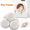 Andra tvättprodukter Återanvändbara ulltorkbollar Mjukgörare Hem Tvätt 4/5/6cm Fleece Dry Kit Ball Usef Washings Hine Drop Delivery DHPYZ