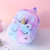 Doux en peluche école Mochila licorne sac à dos mignon enfants jouets sac 3D dessin animé Animal cartable étudiant enfants épaule Backpacks1765