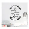 Wall Stickers Romantic Love Pvc Letter Leaves Art Sticker For House Bedroom Decor Living Room Wallpaper Home Decoration Drop Delivery Otax1