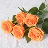 favors Simulation roses single Valentine's Day home wedding decoration simulation flowers fake artificial hand feel velvet