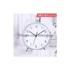 Orologi da tavolo da scrivania Orologio semplice e moderno Ornamenti creativi Moda plastica silenziosa Rotonda Reloj Escritorio Living Room Decor Dj60Zz Dr Dhifc