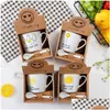 Tassen Kreative 200 ml Familie Keramik Becher Milch Kaffee Nachmittag Teetasse Frühstück Tumbler Muumi Beautif Tassen Drop Lieferung Home Garten K DHSMN