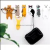 Ganci Rotaie Giapponese Creativo Simpatico Cartone Animato Animale Coda Gancio da Parete T Forte Appiccicoso Nano Senza Soluzione di Continuità Consegna a Goccia Giardino Domestico Housekee Otrme