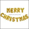 クリスマスの装飾14pcs 16inch陽気な装飾バルーンレターアルミホイルバルーンセット装飾年シーンレイアウトキッズおもちゃglobo dhrla