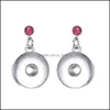 Charm Noosa Snap Button Earring Crystal Stud Earrings Ear Jewelry Diy 18Mm Buttons Simple For Women Drop Delivery Dhmba