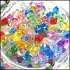 Plastik akrylowy Lucite 200 sztuk/zestaw Colorf akwarium kamienie akrylowe kryształowe kostki lodu wystrój wypełniacz wazonów Pebble akcesoria do akwarium Otwvo