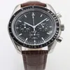 Alla Watch Style Sellmodern Black Dial Watch Mens Master Watch Leatcher Armband Gents Watches2117