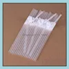 Drinking Straws 100Pcs/Set Wholesale Color St Onetime Art Long Elbow Juice Drink Plastic 100 Sticks Stock Sn1164 Drop Delivery Home Dhw9T