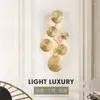 Wandlamp Noordelijke koperen lotus blad post moderne persoonlijkheid gouden sconce slaapkamer bedkamer bed creativiteit lichten g9 led