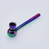 Fashion Smoking Pipes dazzle colorful ice skull glass metal pipe