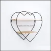 Other Home Decor Nordic Ferro battuto a forma di cuore Rack Camera da letto Soggiorno Scaffale moderno Minimalista Libreria creativa Drop De Ottmf