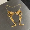 Women Stud Earrings Designer Jewelry Palm Tree Dangle Pendant 925 Silver Earring Y Party Studs Gold Hoops Engagement For Bride Box2898215